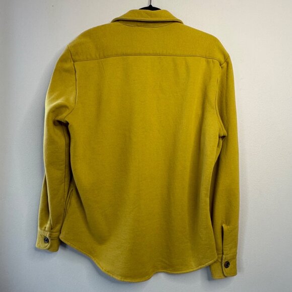 BONOBOS Yellow Fleece Shacket Mens M Medium Soft Shirt Jacket Cozy Stylish Men - Picture 2 of 9